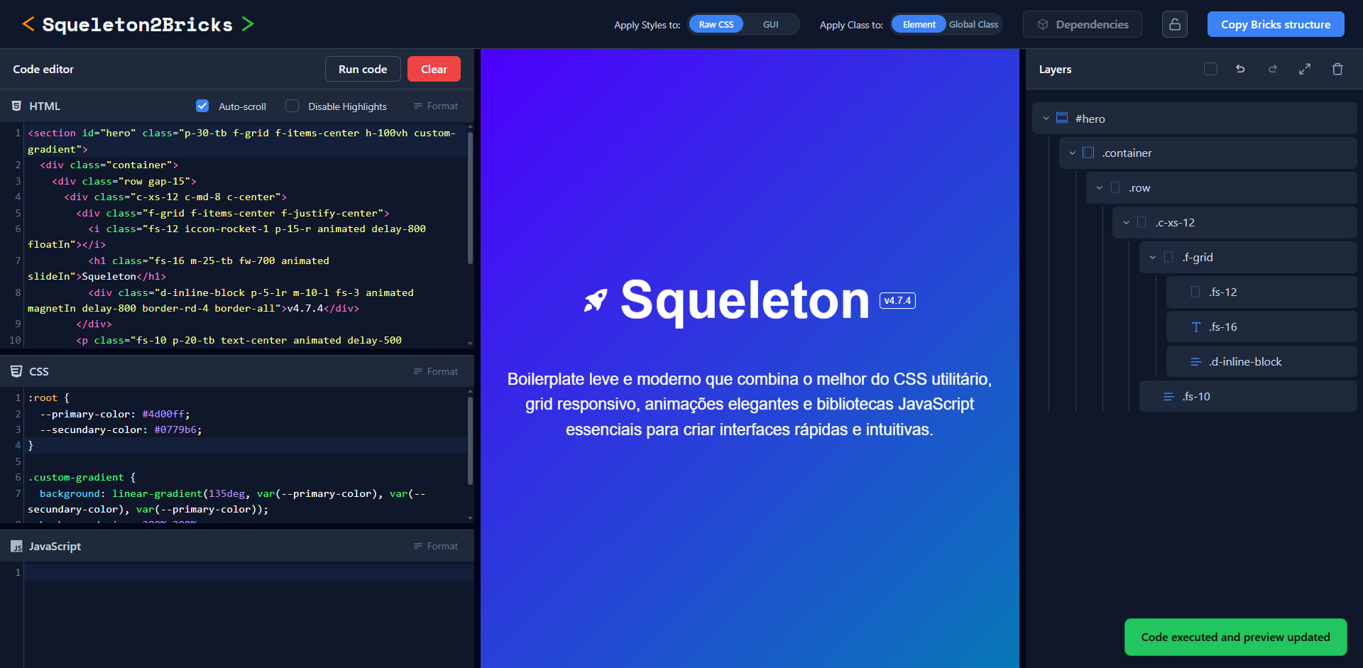 Squeleton2Bricks Preview